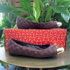 Tory Burch - Kaitlin Ballet Shiraz/Gold - 5.5